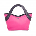 Beau Design Stylish Fuchsia Color Imported PU Leather Casual Handbag With Double Handle For Women's/Ladies/Girls